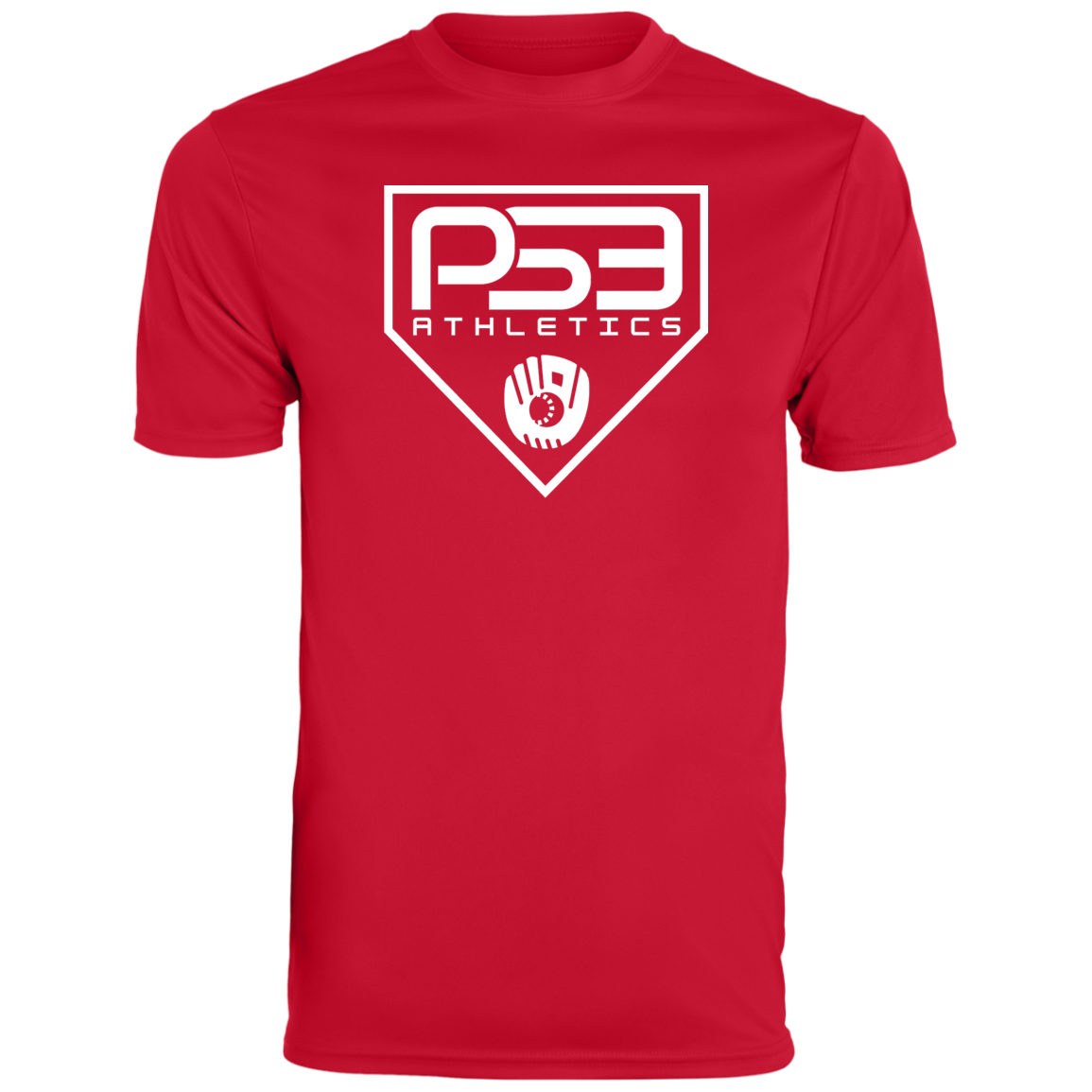 White Plate Logo Youth Moisture-Wicking Tee
