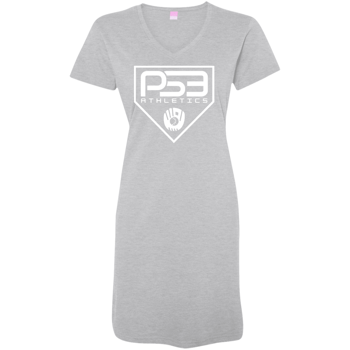 White Plate Logo Ladies' V-Neck Fine Jersey Cover-Up