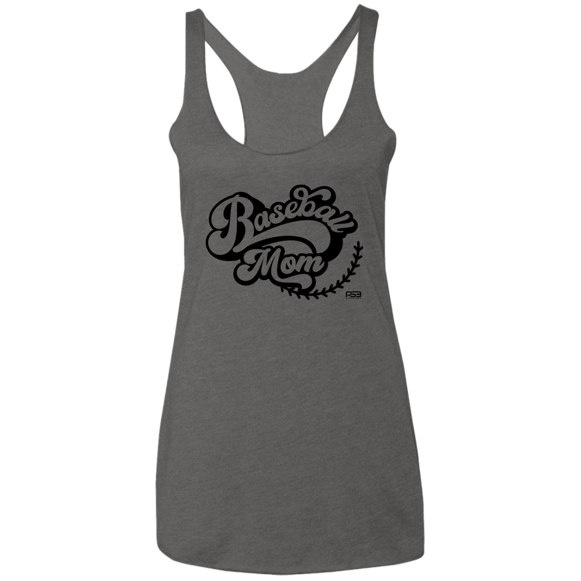 Baseball Mom Ladies' Triblend Racerback Tank