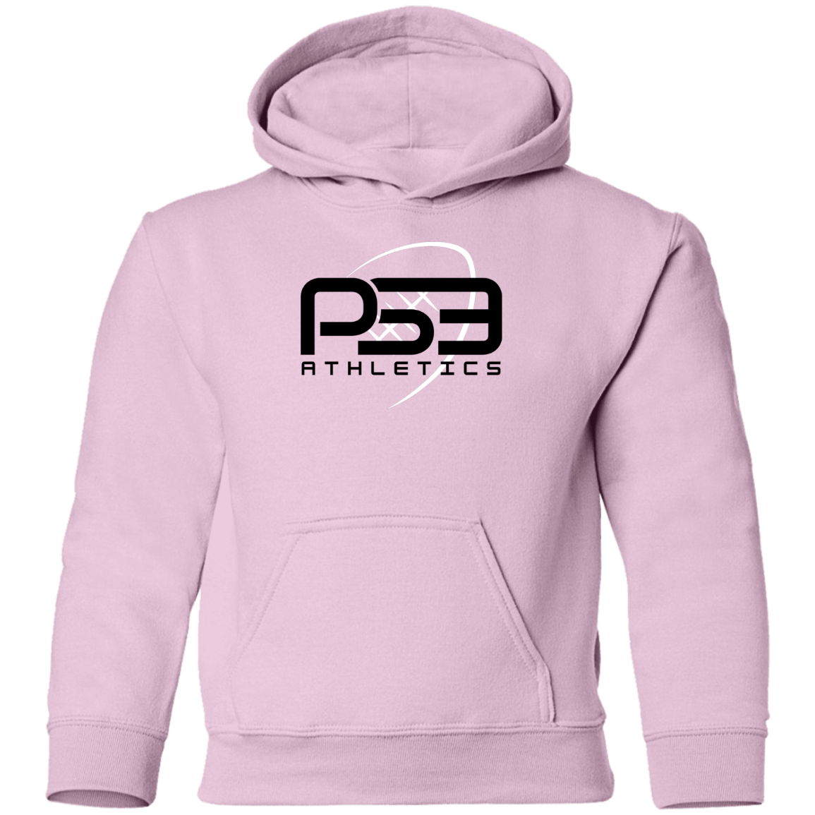 Black/White Football Youth Pullover Hoodie
