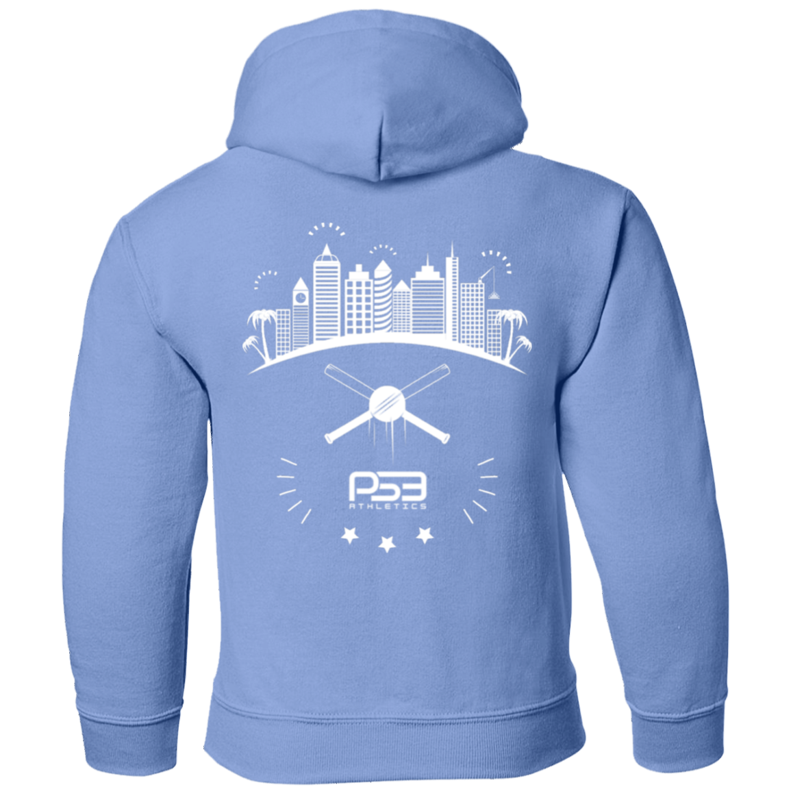 Baseball City Bright & White Youth Pullover Hoodie
