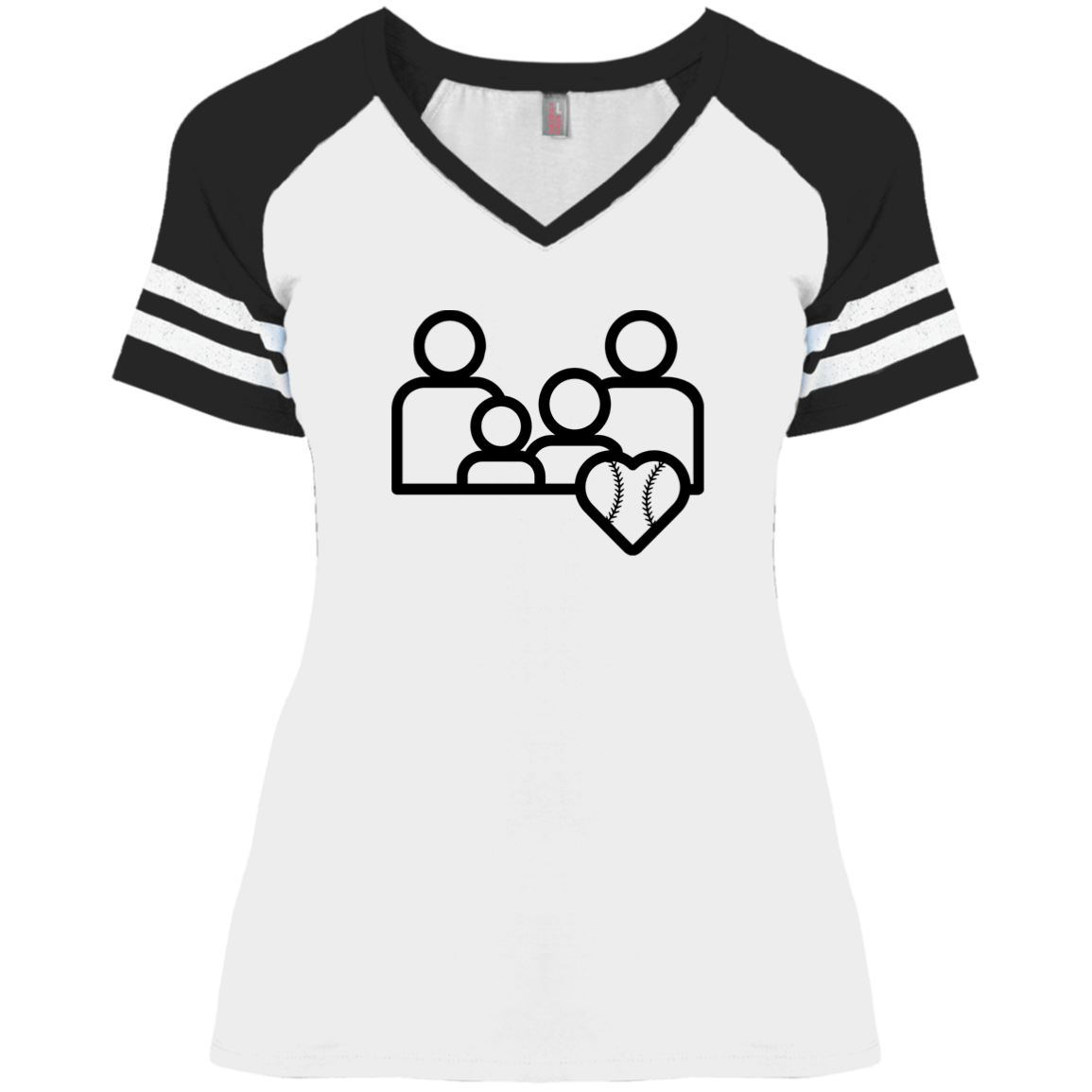 BASEBALL FAMILY Ladies' Game V-Neck T-Shirt