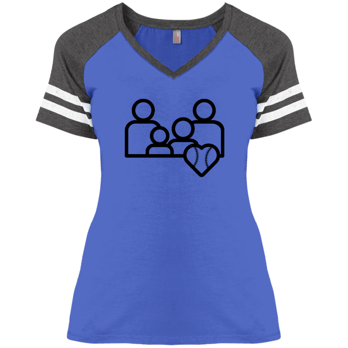 BASEBALL FAMILY Ladies' Game V-Neck T-Shirt