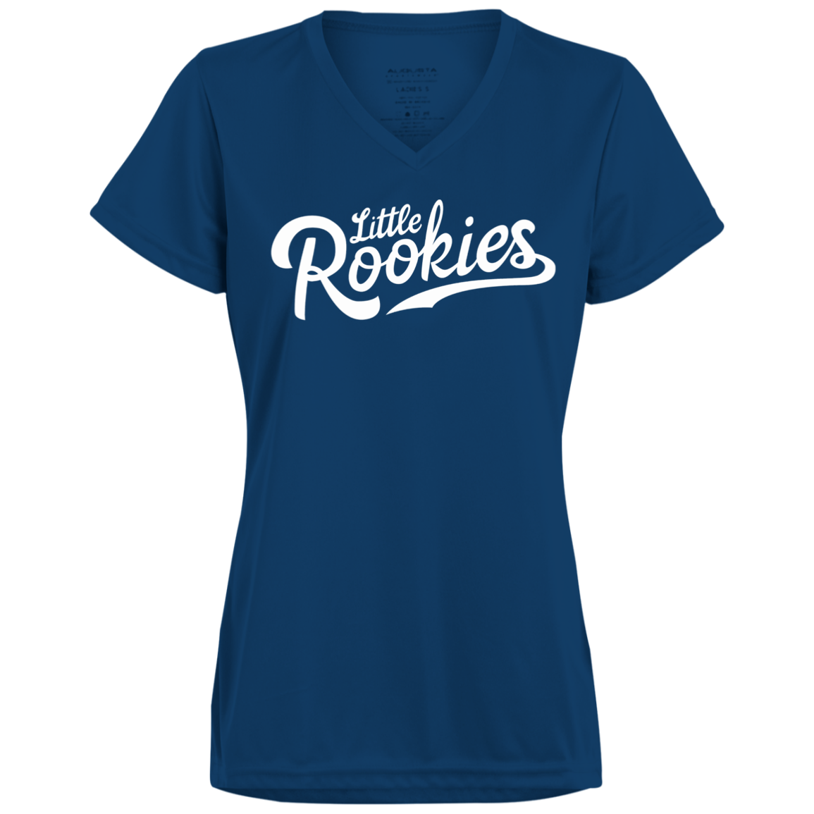 Little Rookies WHT Ladies’ Moisture-Wicking V-Neck Tee