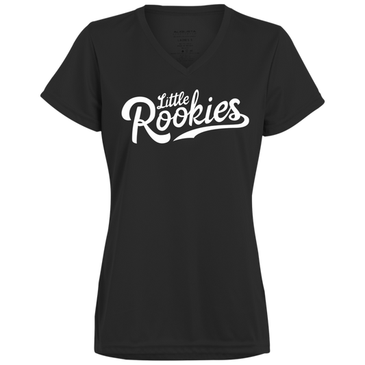 Little Rookies WHT Ladies’ Moisture-Wicking V-Neck Tee