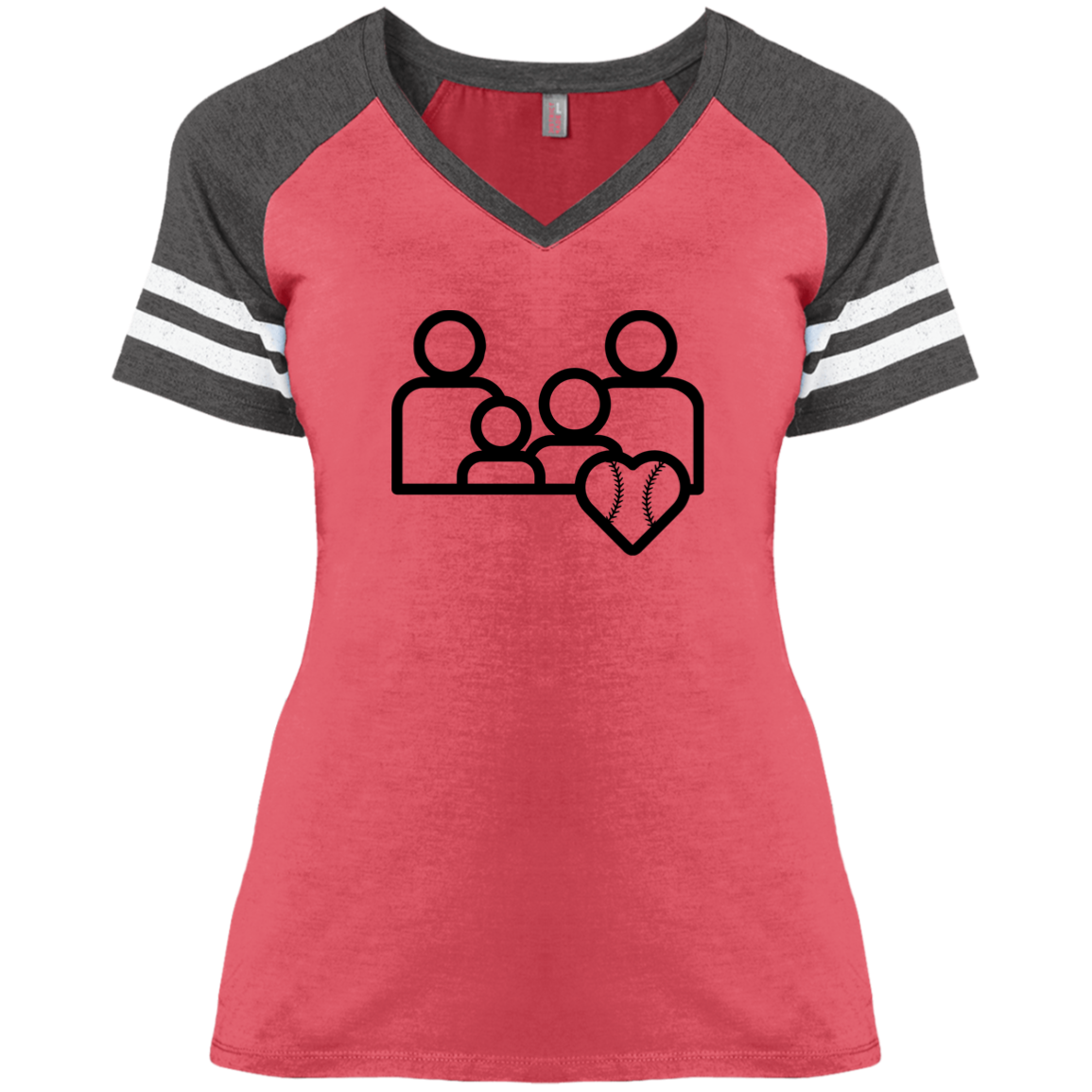 BASEBALL FAMILY Ladies' Game V-Neck T-Shirt