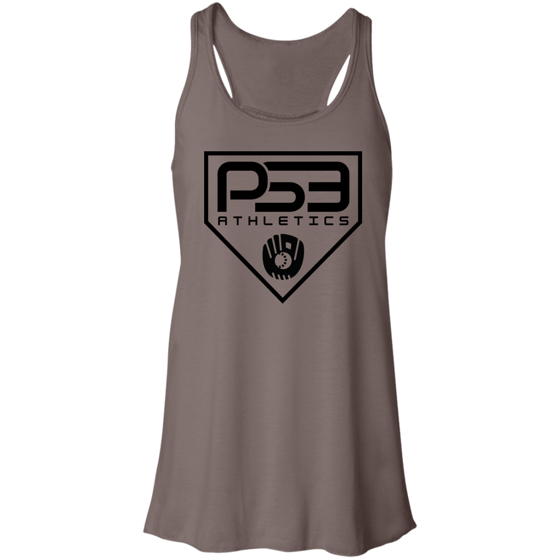 Black Plate Logo Flowy Racerback Tank