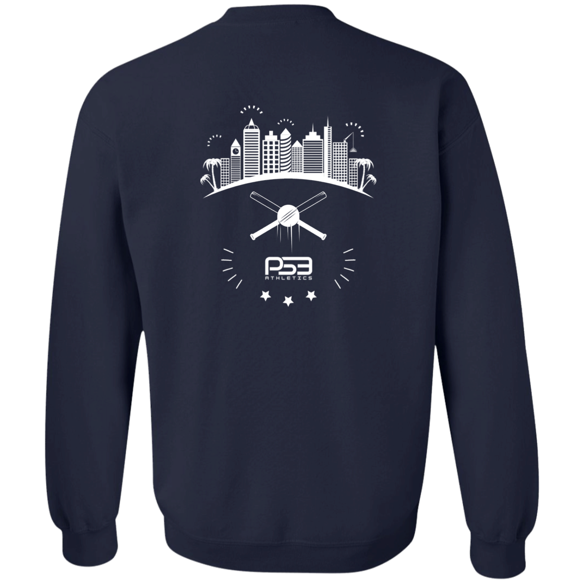 Baseball City Bright & White Youth Crewneck Sweatshirt