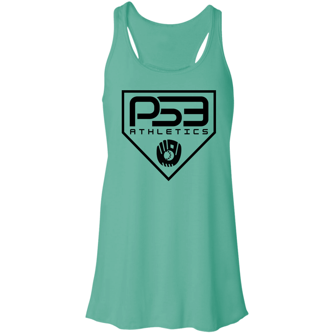Black Plate Logo Flowy Racerback Tank