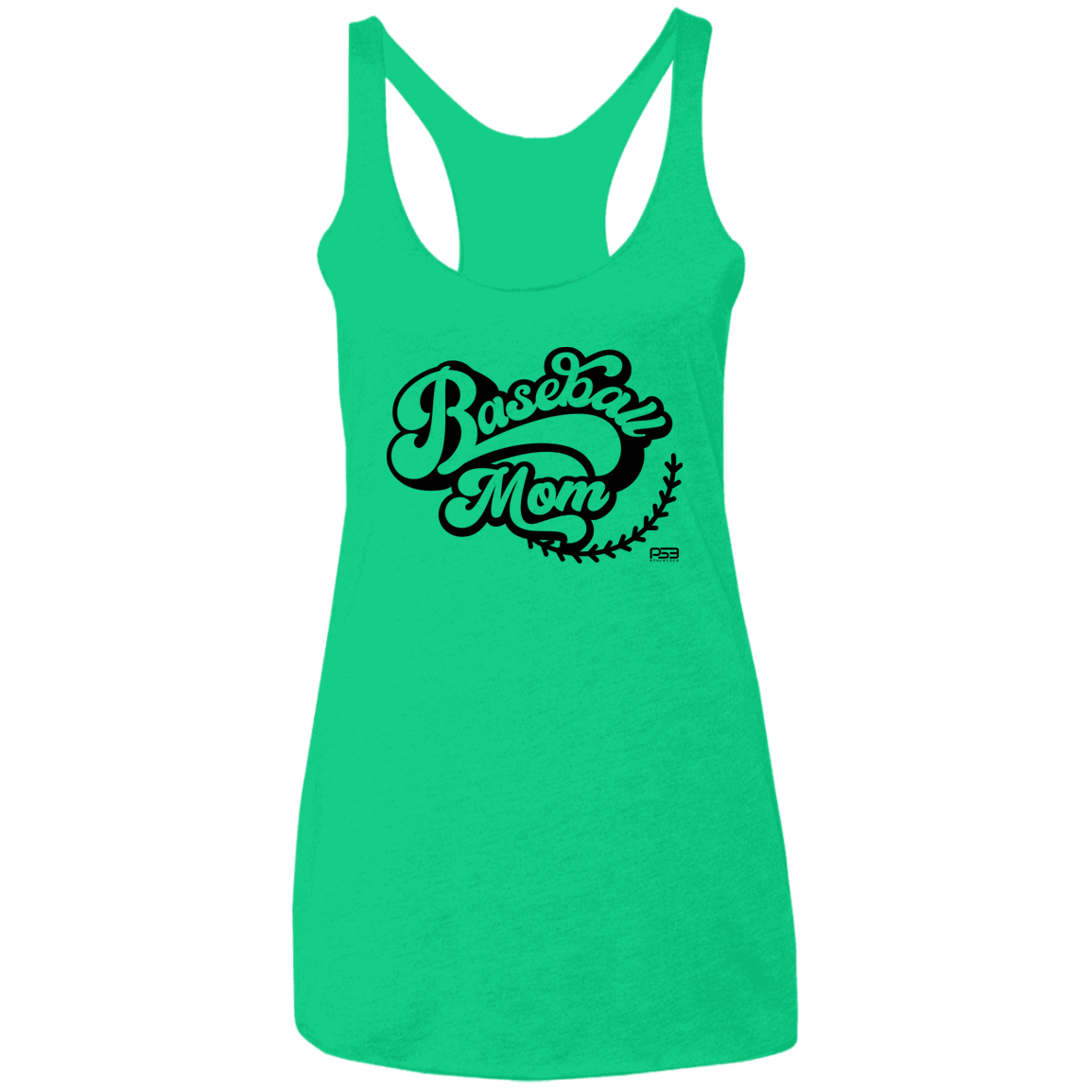 Baseball Mom Ladies' Triblend Racerback Tank
