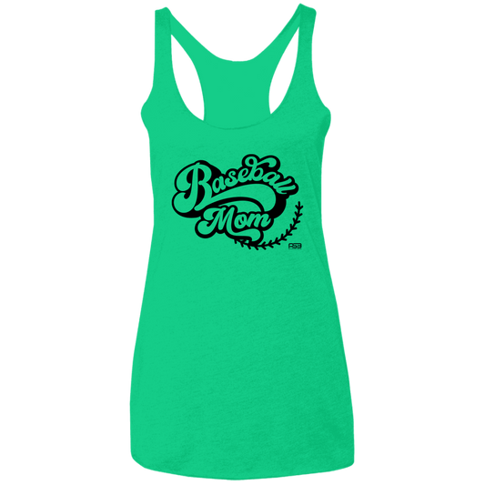 Baseball Mom Ladies' Triblend Racerback Tank