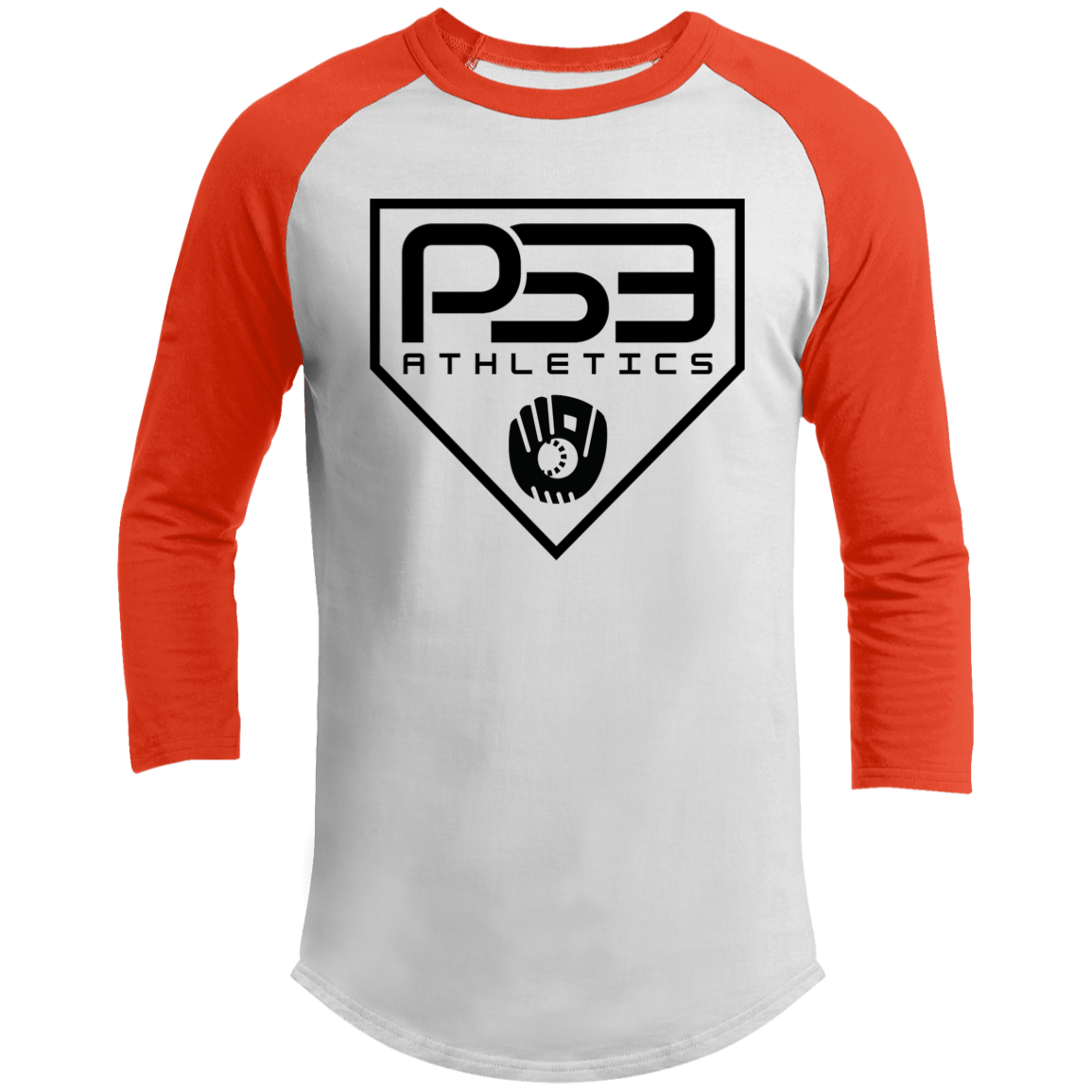 Black Plate Logo 3/4 Raglan Sleeve Shirt