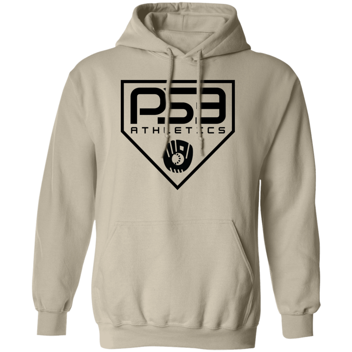 Black Plate Logo Pullover Hoodie
