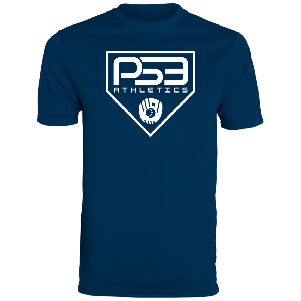White Plate Logo Youth Moisture-Wicking Tee