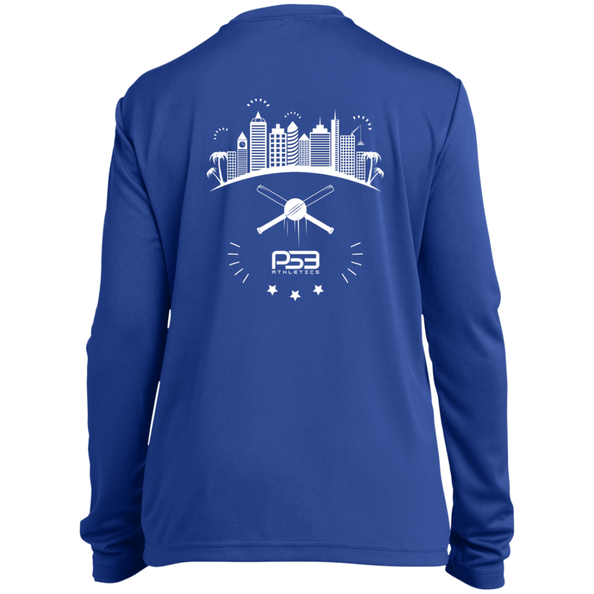 Baseball City Bright & White Youth Long Sleeve Performance Tee