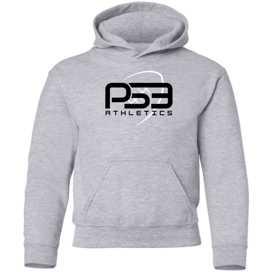 Black/White Football Youth Pullover Hoodie