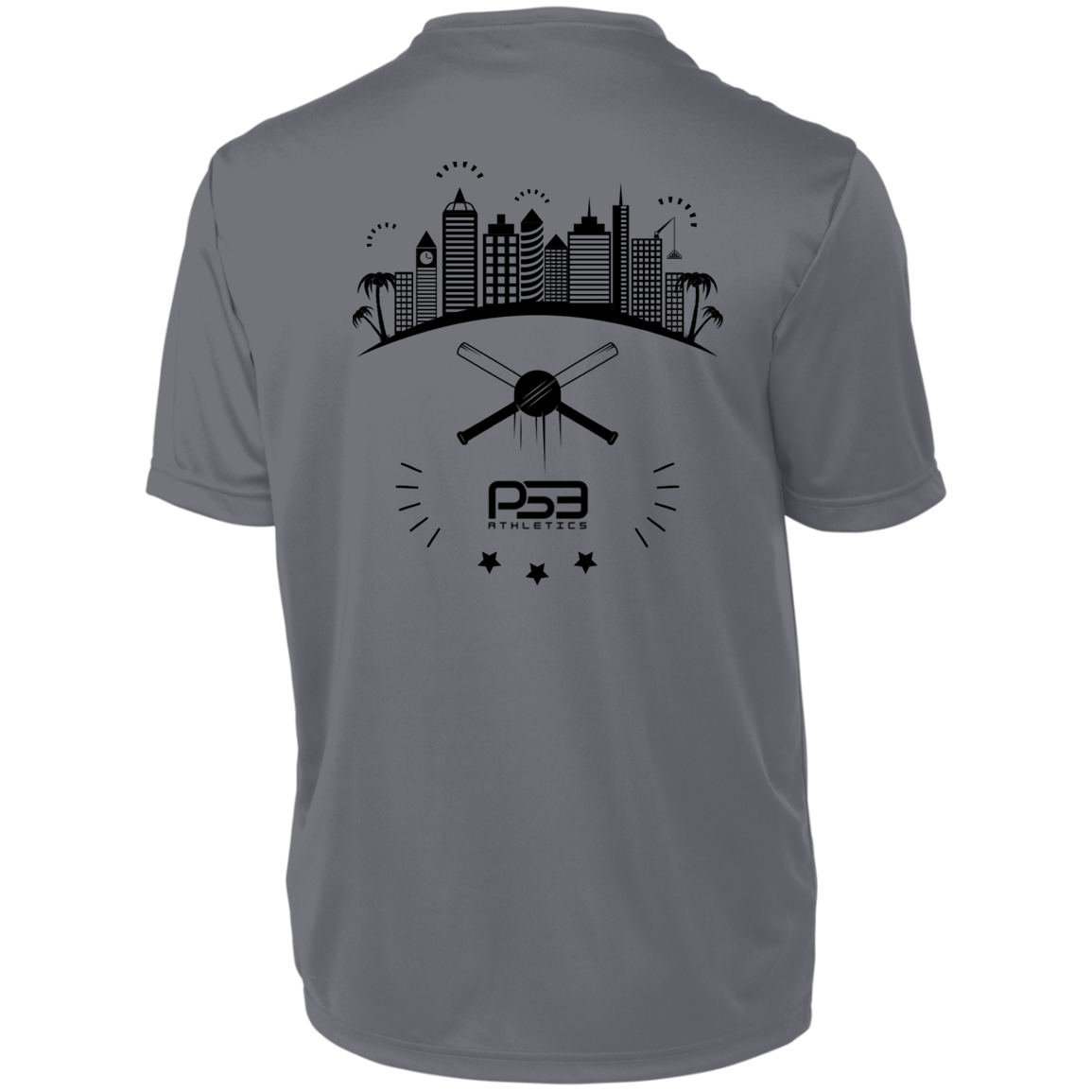 Baseball City Bright & Black Youth Moisture-Wicking Tee