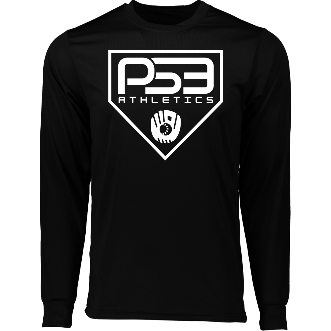 White Plate Logo Long Sleeve Moisture-Wicking Tee