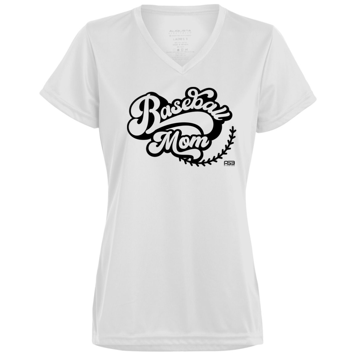 Baseball Mom Ladies’ Moisture-Wicking V-Neck Tee