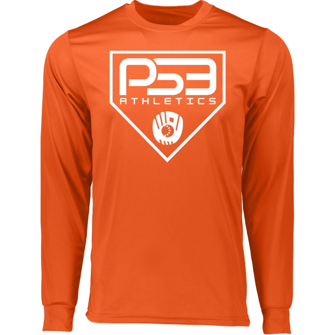 White Plate Logo Long Sleeve Moisture-Wicking Tee
