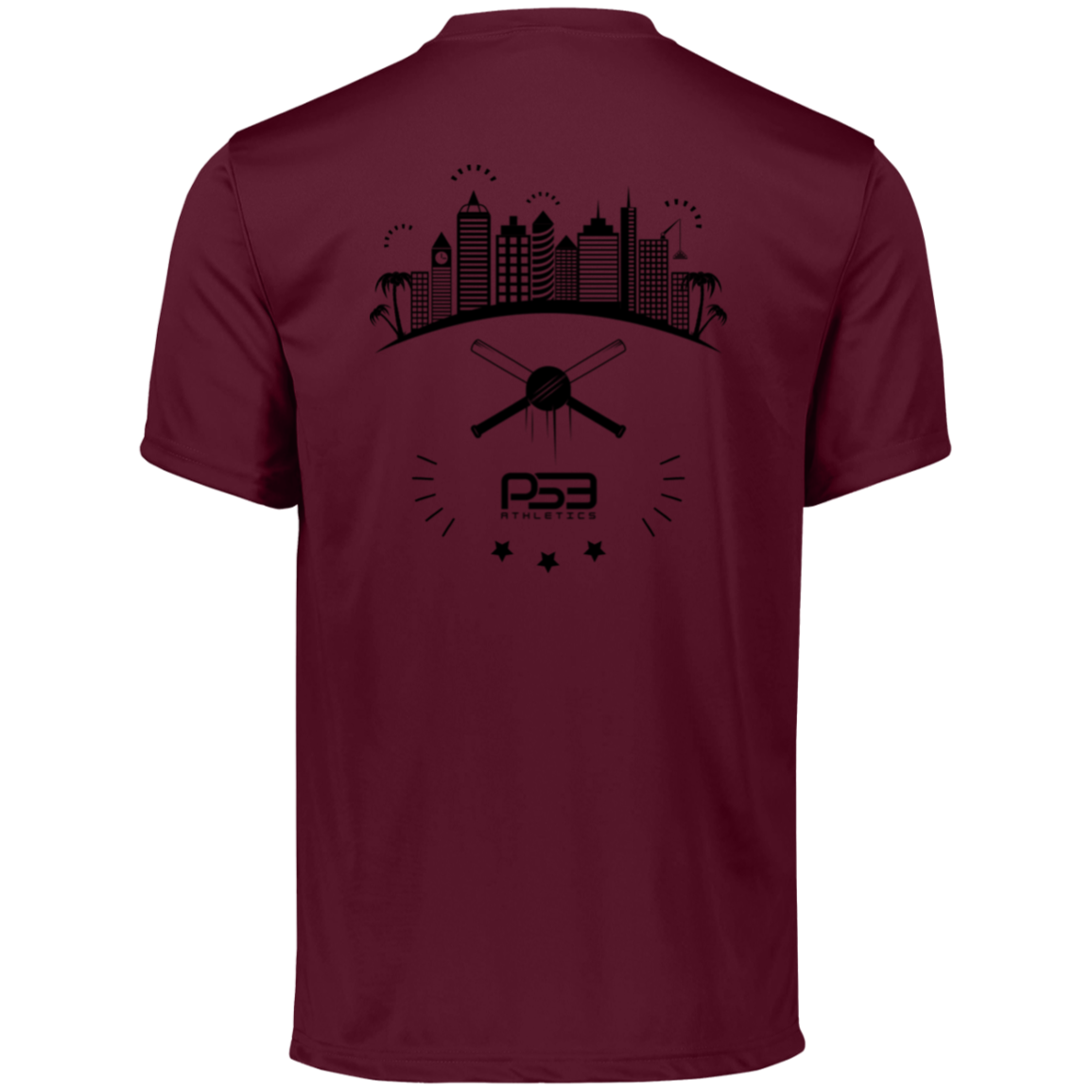 Baseball City Bright & Black Men's Moisture-Wicking Tee