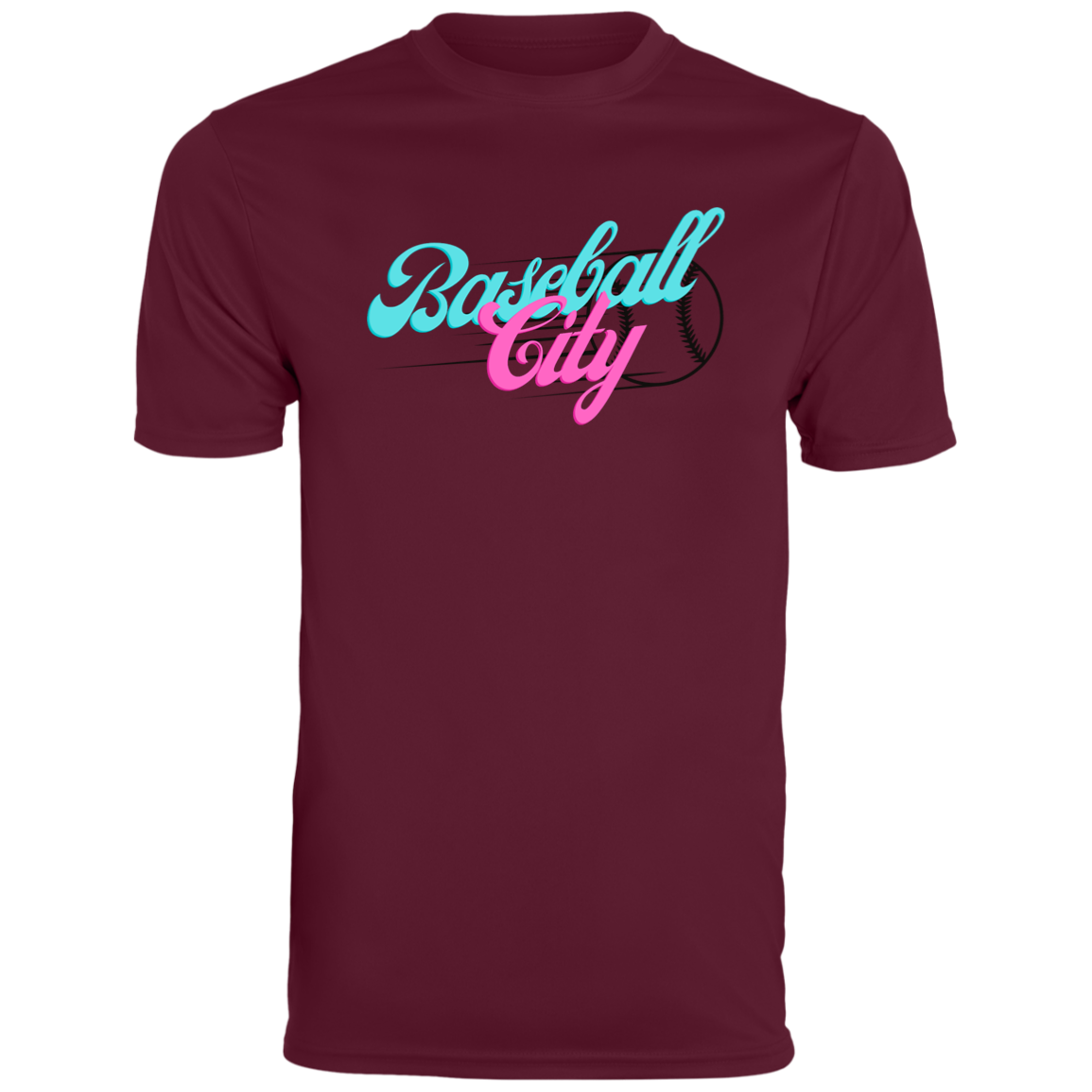 Baseball City Bright & Black Men's Moisture-Wicking Tee