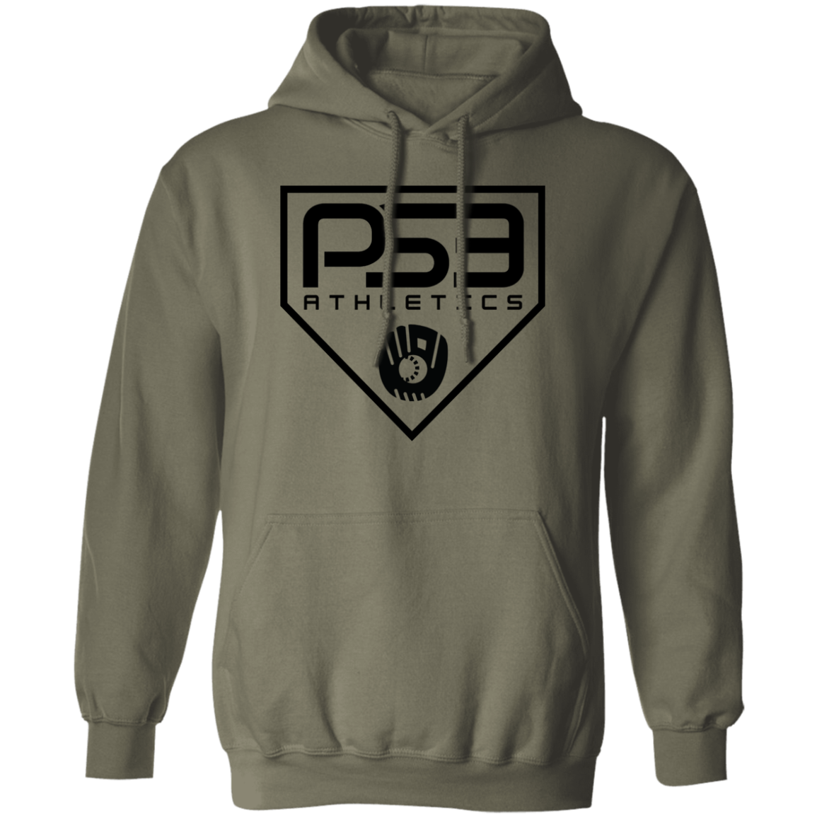 Black Plate Logo Pullover Hoodie