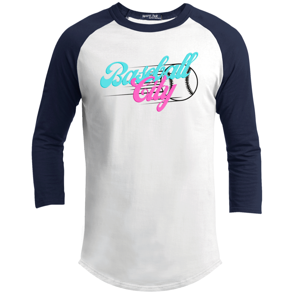 Baseball City Bright & Black Youth 3/4 Raglan Sleeve Shirt