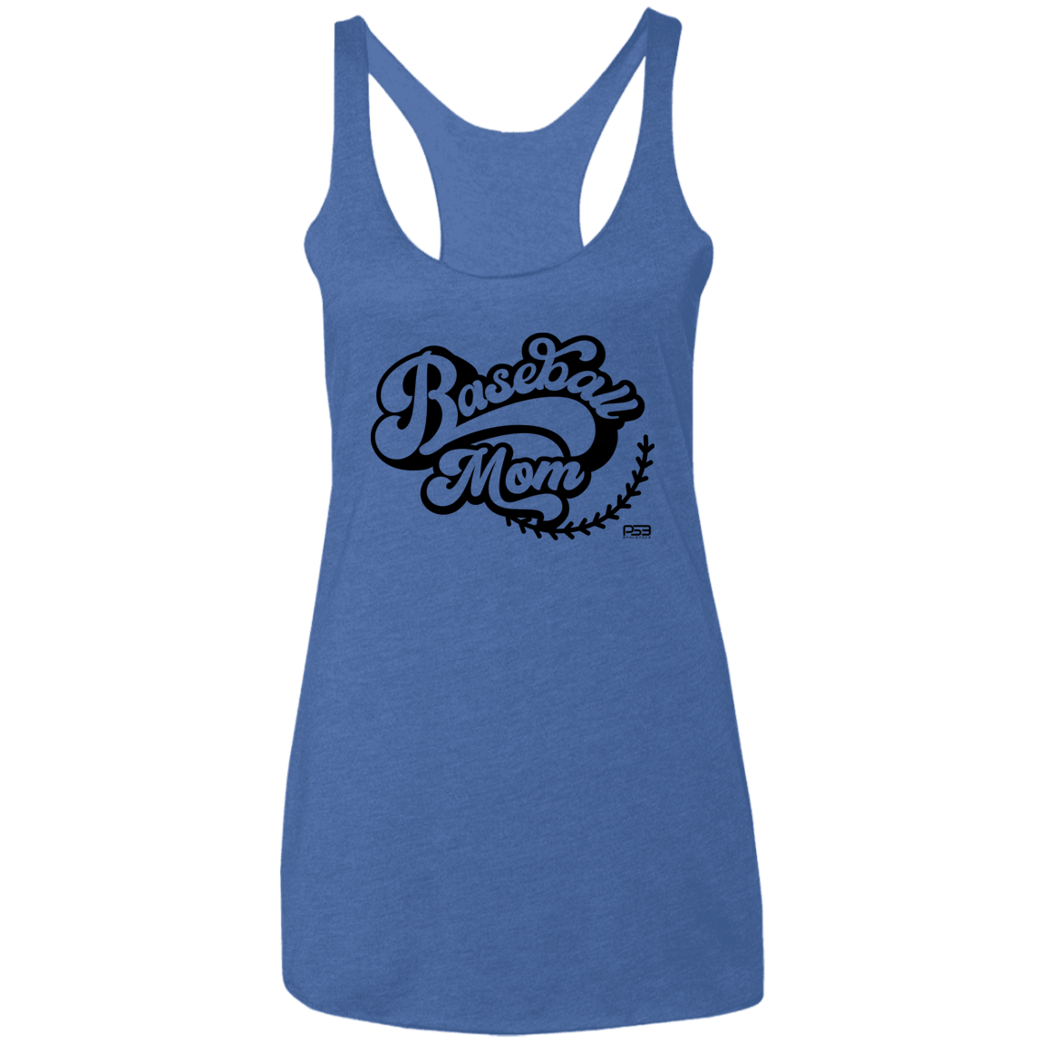 Baseball Mom Ladies' Triblend Racerback Tank