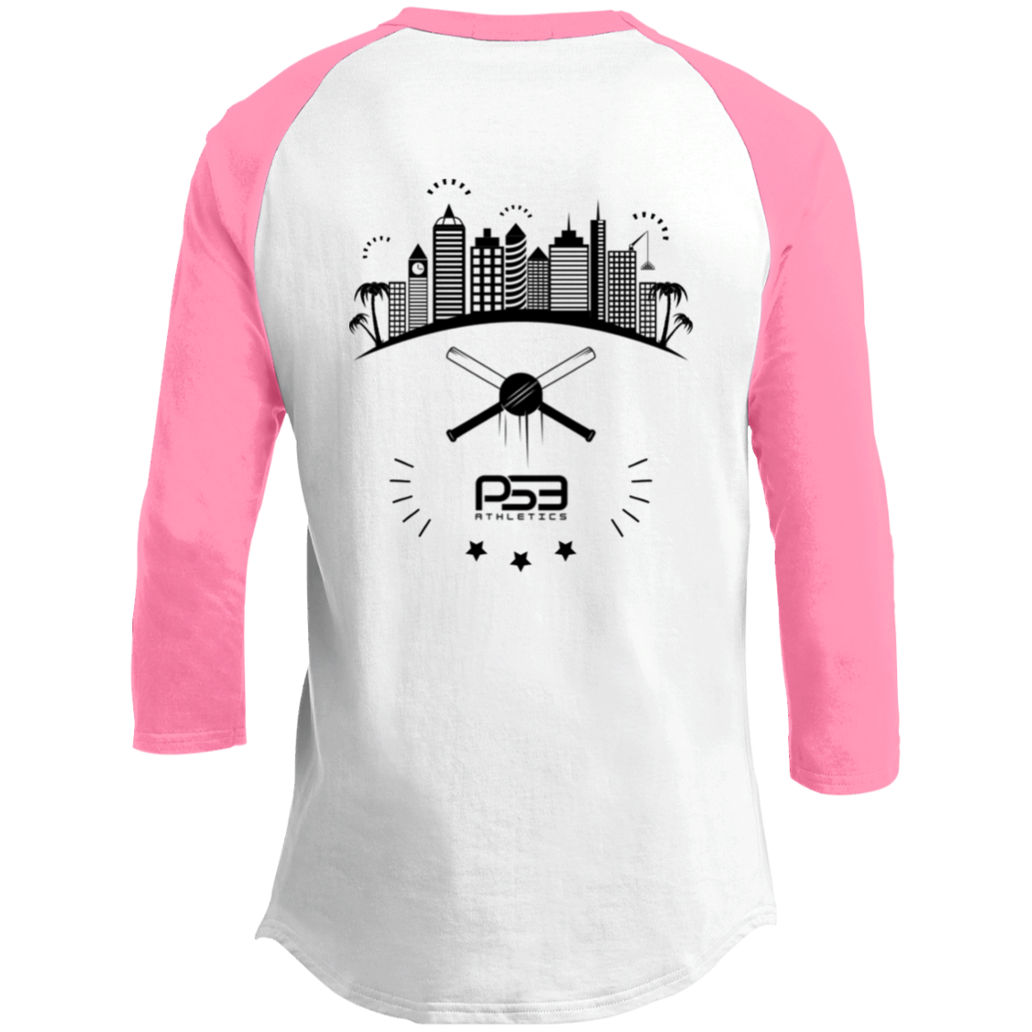 Baseball City Bright & Black Youth 3/4 Raglan Sleeve Shirt