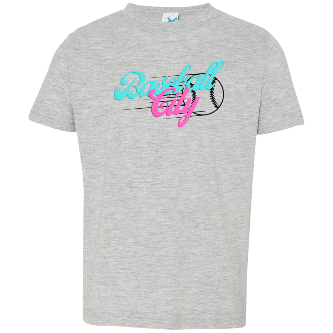 Baseball City Bright & Black Toddler Jersey T-Shirt