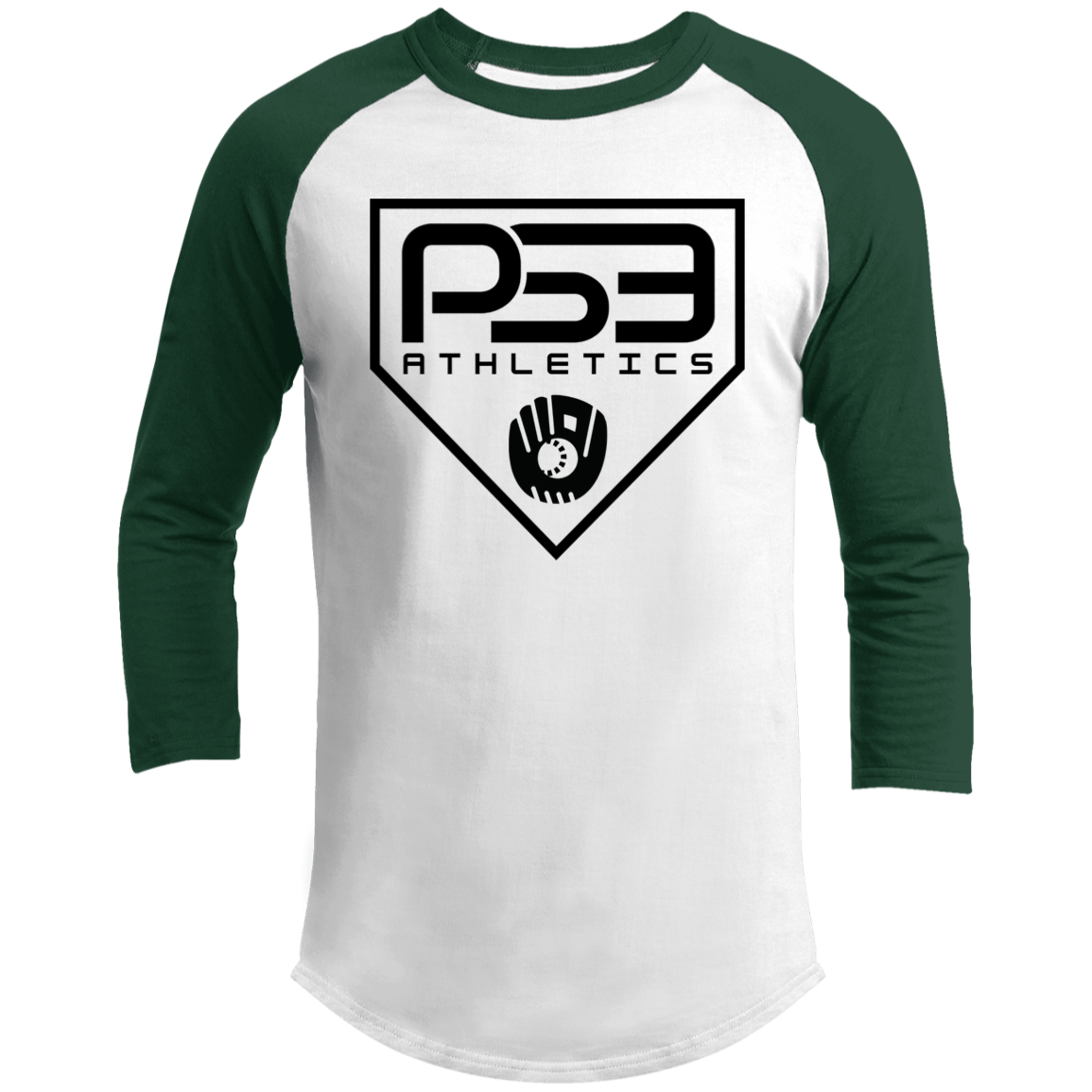Black Plate Logo 3/4 Raglan Sleeve Shirt