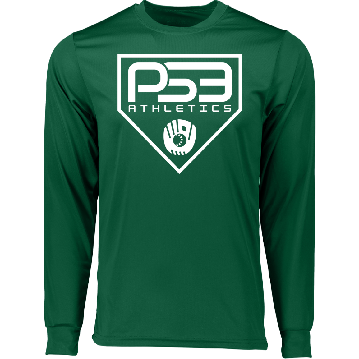 White Plate Logo Long Sleeve Moisture-Wicking Tee
