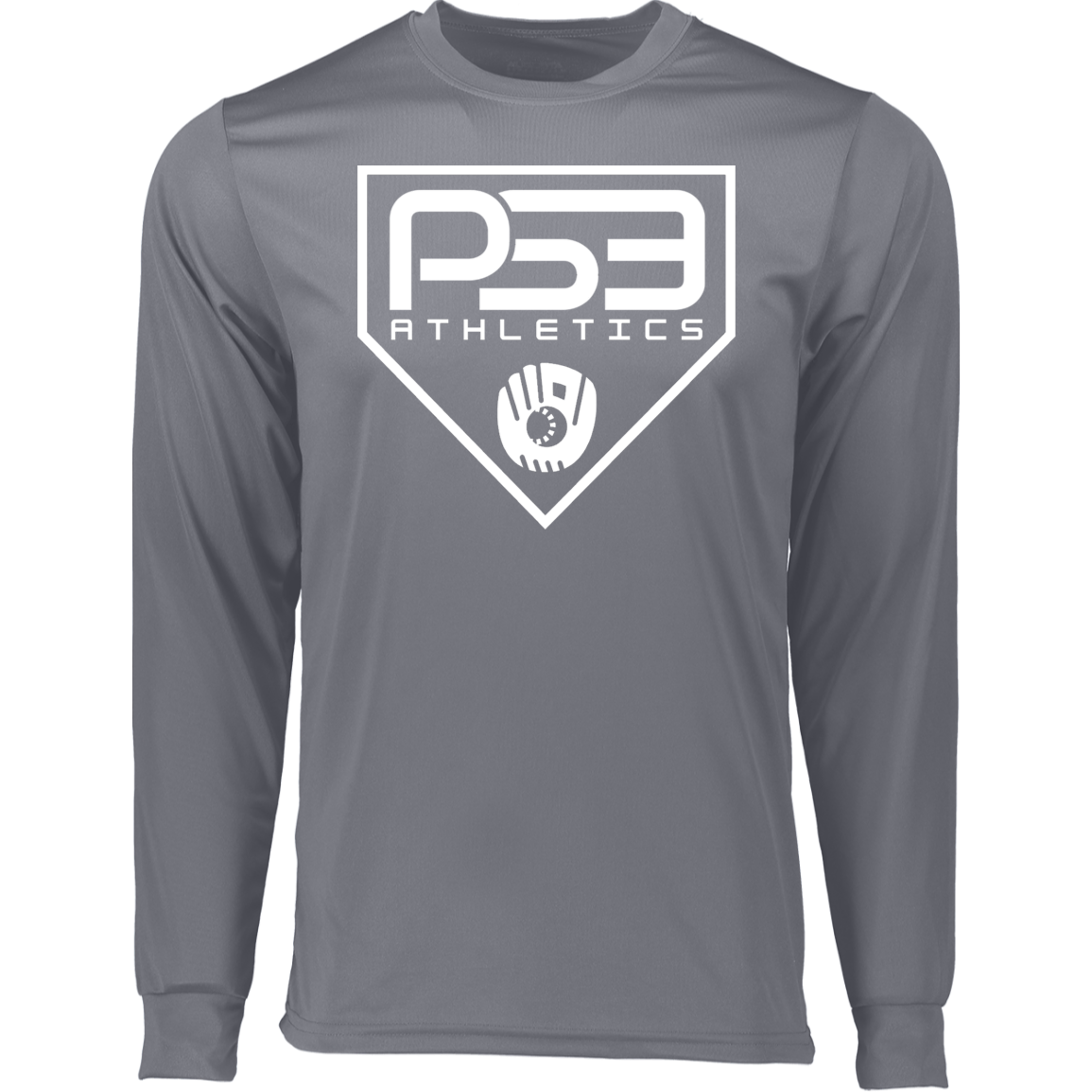 White Plate Logo Long Sleeve Moisture-Wicking Tee