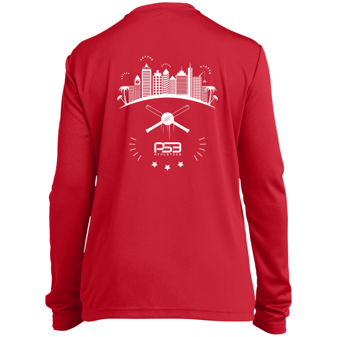 Baseball City Bright & White Youth Long Sleeve Performance Tee