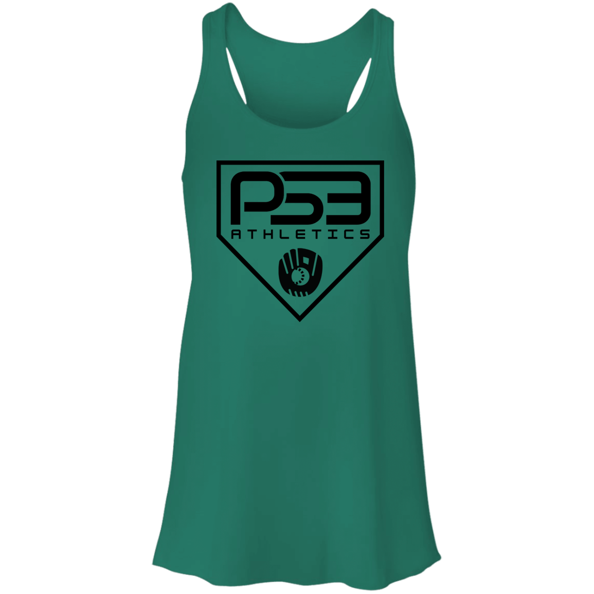Black Plate Logo Flowy Racerback Tank