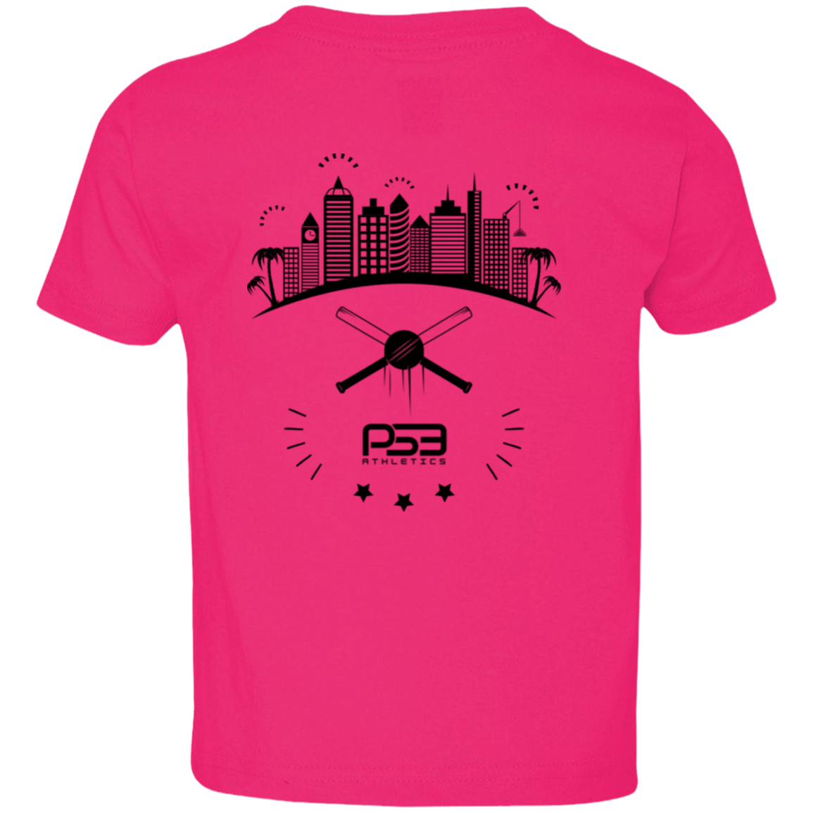 Baseball City Bright & Black Toddler Jersey T-Shirt