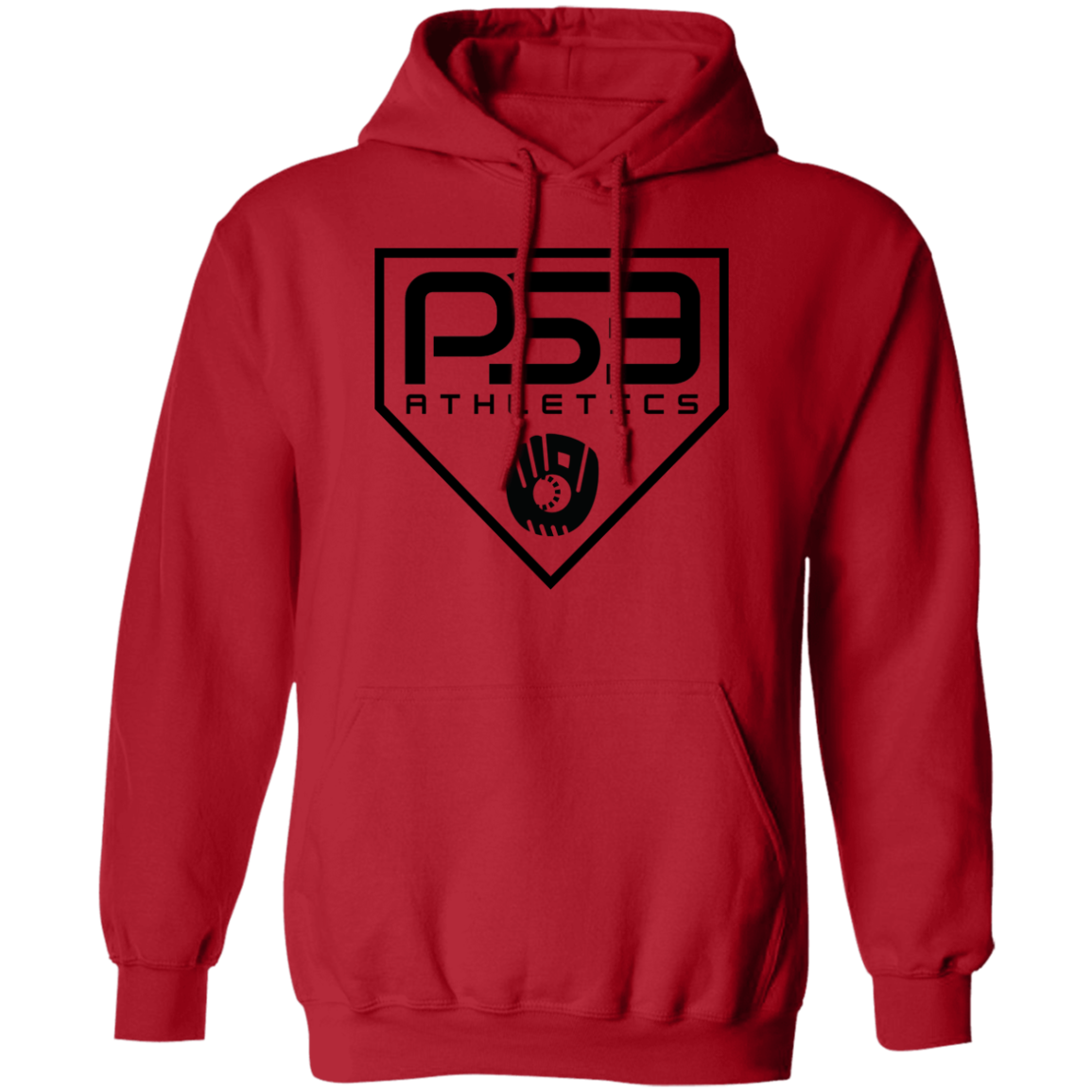 Black Plate Logo Pullover Hoodie
