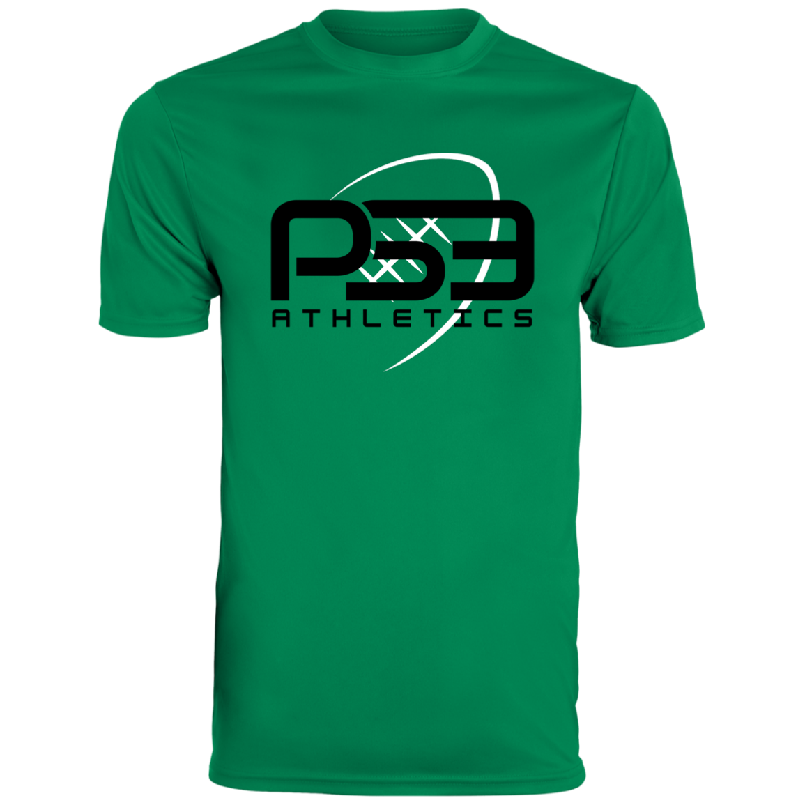 Black Football Logo Men's Moisture-Wicking Tee
