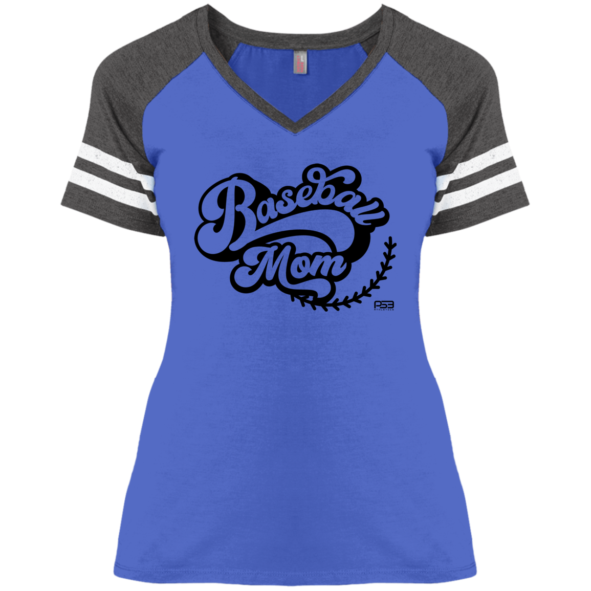 Baseball Mom Ladies' Game V-Neck T-Shirt