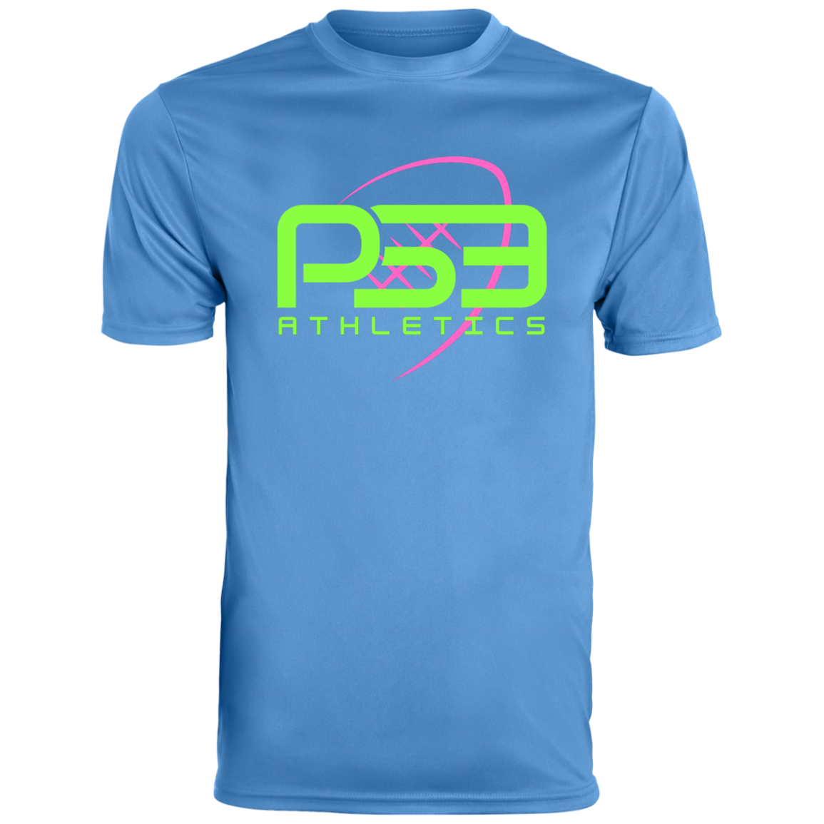 Green/Pink Football Men's Moisture-Wicking Tee