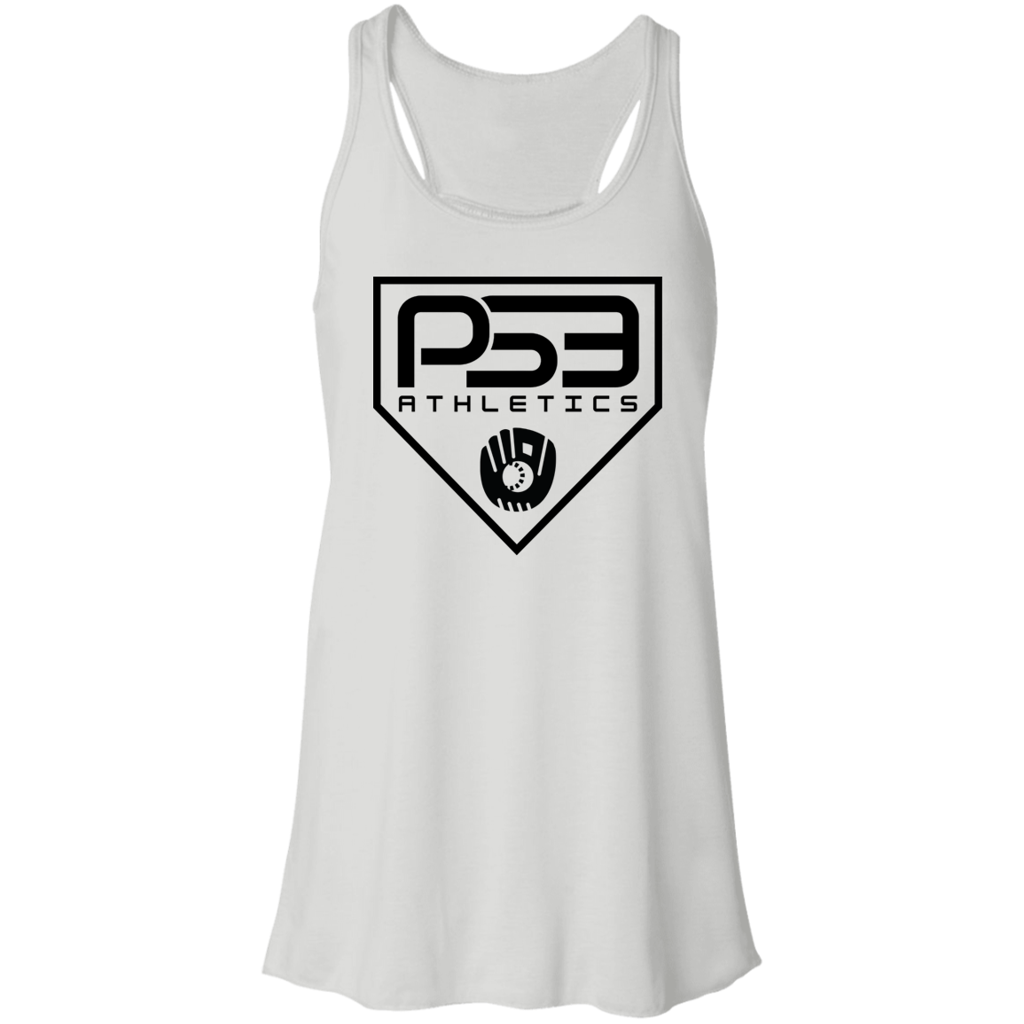 Black Plate Logo Flowy Racerback Tank