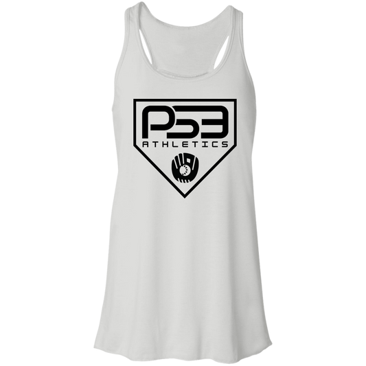 Black Plate Logo Flowy Racerback Tank