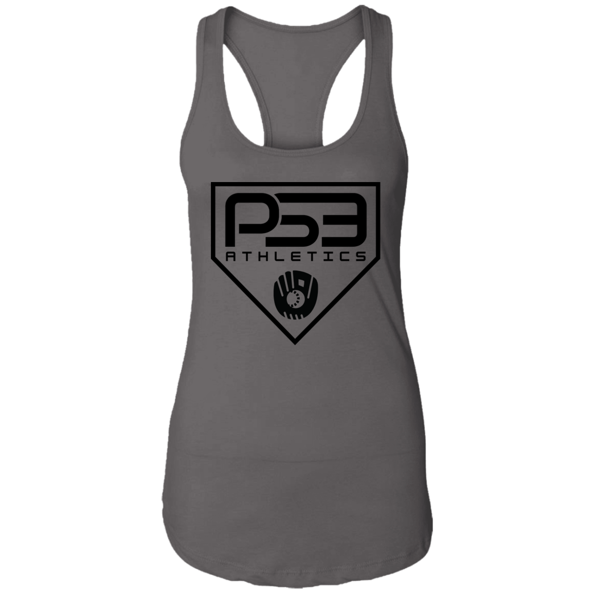 Black Plate Logo Ladies Ideal Racerback Tank