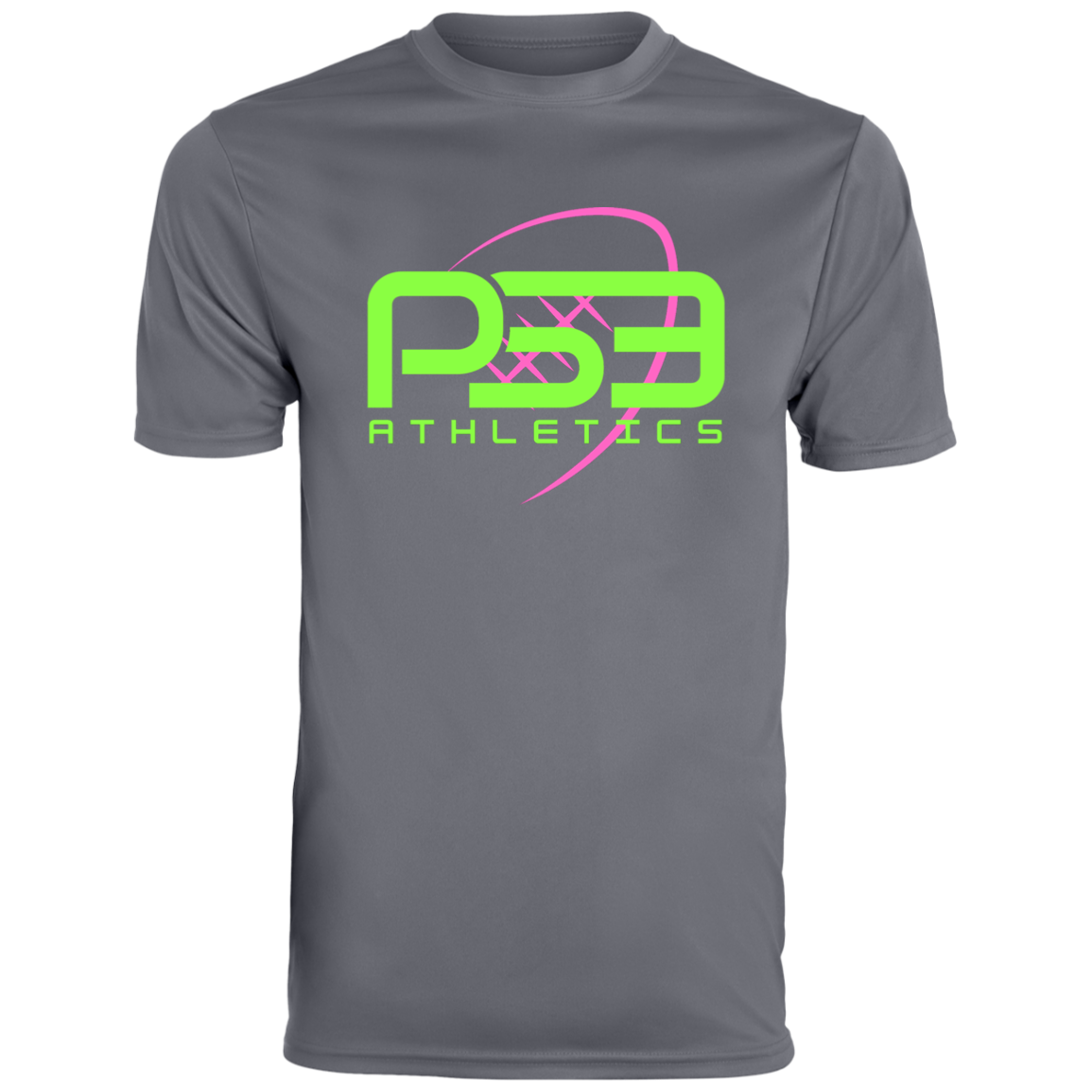 Green/Pink Football Men's Moisture-Wicking Tee