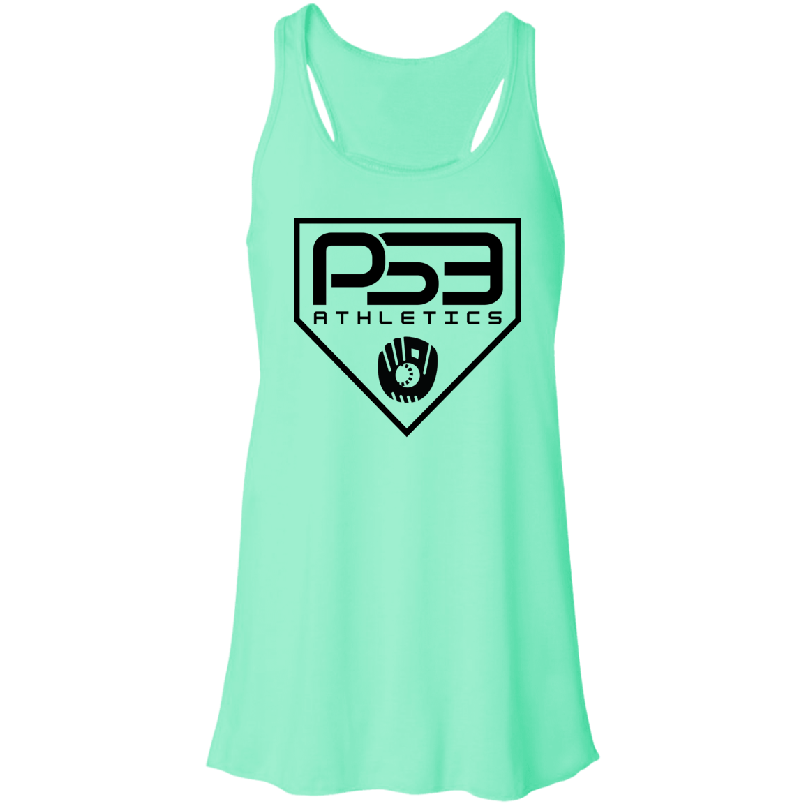 Black Plate Logo Flowy Racerback Tank
