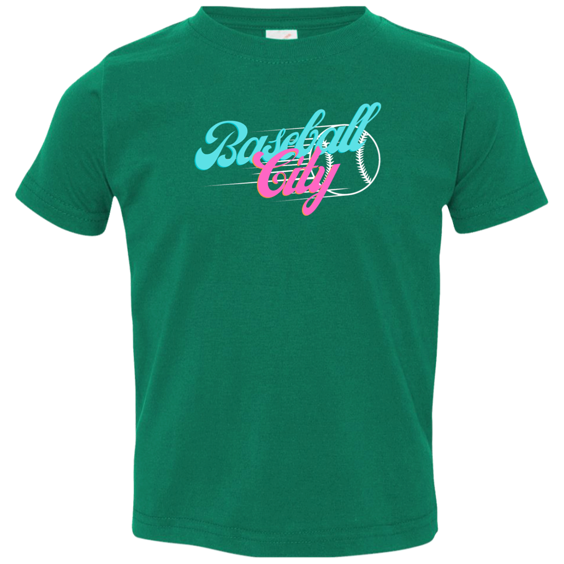 Baseball City Bright & White Toddler Jersey T-Shirt