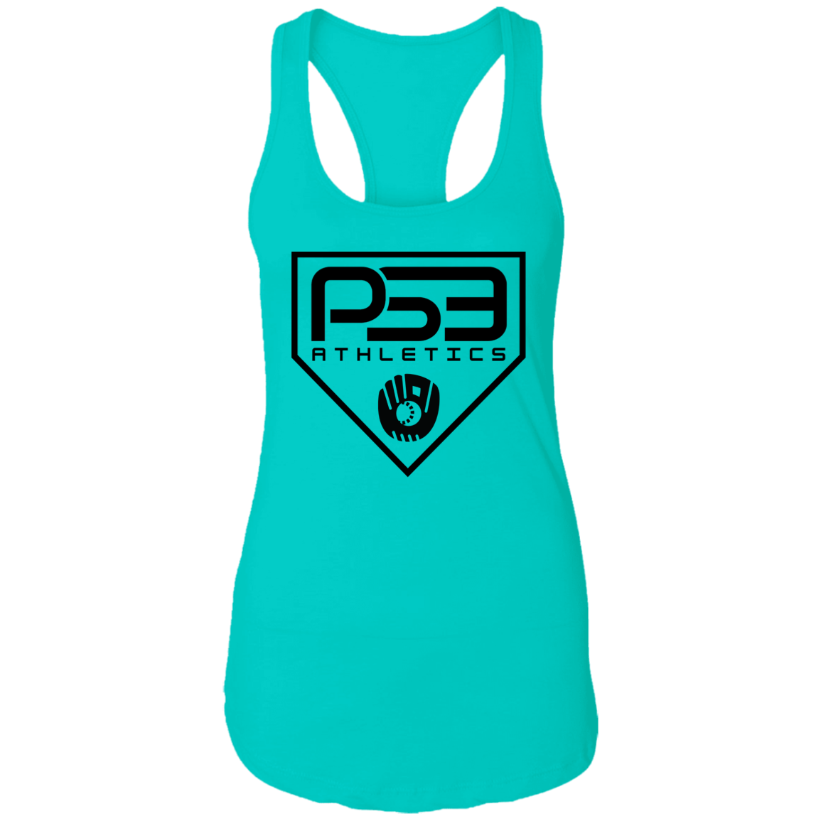 Black Plate Logo Ladies Ideal Racerback Tank