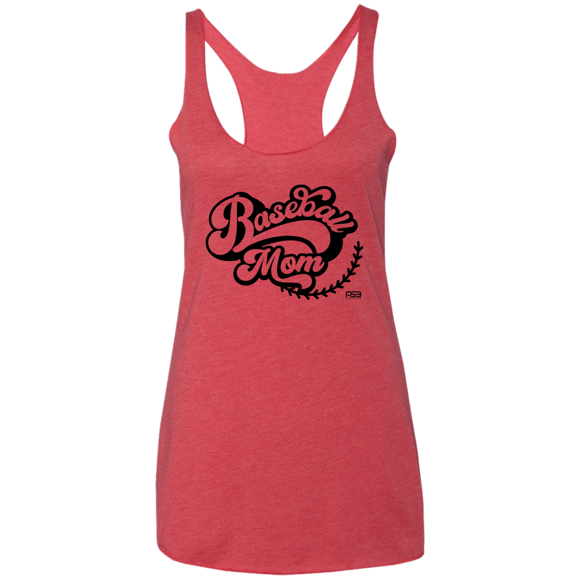 Baseball Mom Ladies' Triblend Racerback Tank