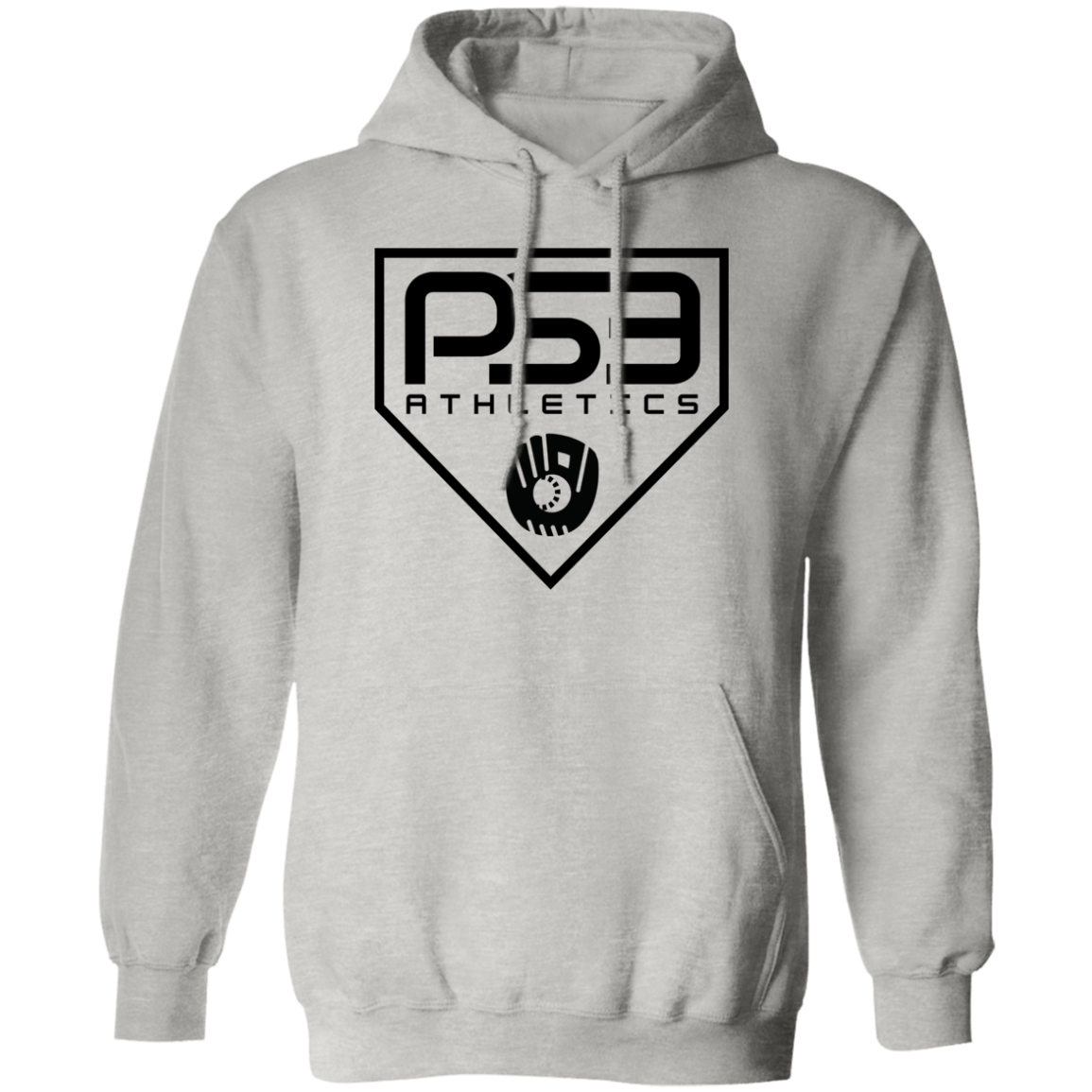 Black Plate Logo Pullover Hoodie